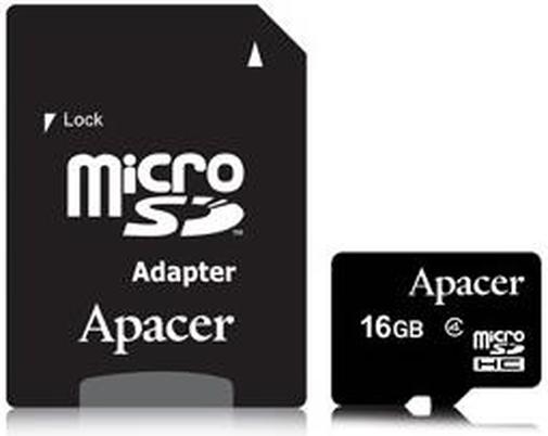 Карта пам'яті Apacer micro SDHC Class 4 16GB AP16GMCSH4-R