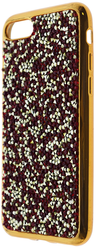 Чохол Rock for iPhone 7/8 - Crystal TPU Case Gold Red