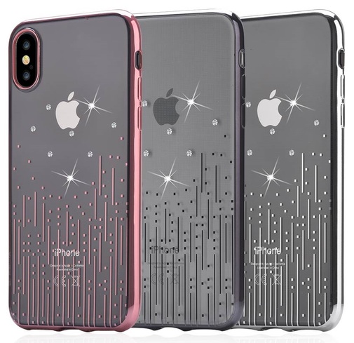 Чохол Devia for iPhone X - Crystal Meteor soft case Silver