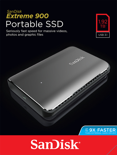 Портативний твердотільний накопичувач SanDisk Extreme 900 1.92TB SDSSDEX2-1T92-G25