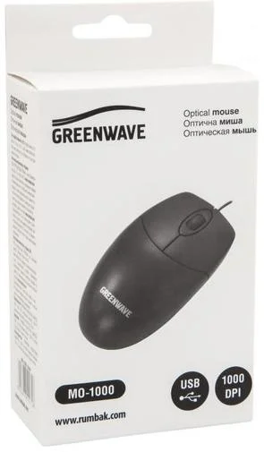 Фото: Миша GREENWAVE MO-1000 Black (R0015163) № 7 | KTC