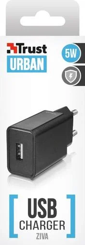Фото: Зарядний пристрій Trust Ziva 1xUSB Black (21959) № 4 | KTC