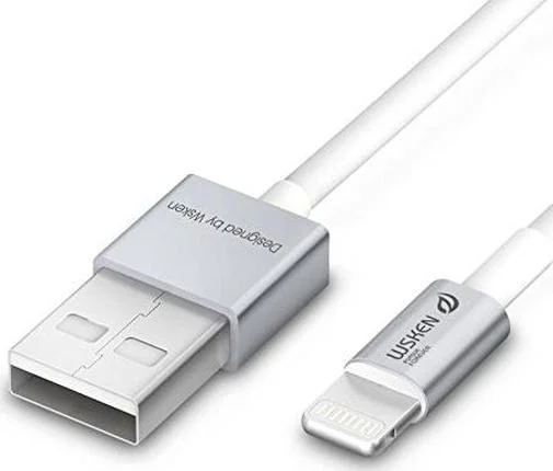Фото: Кабель WSKEN Charging Data AM / Lightning MFI 1m Grey (Grey AXTM-02) № 5 | KTC