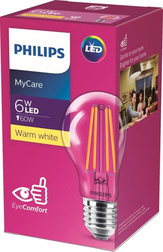 Лампа світлодіодна Philips LED Classic 6-60W E27 A60 830 CL NDAPR