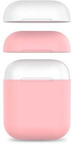 Чохол для Airpods AhaStyle Silicone Case DUO Case for AirPods Pink/White