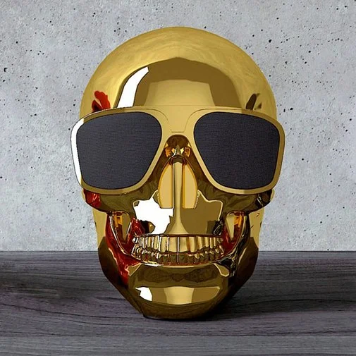 Фото: Портативна колонка Jarre Technologies AeroSkull Nano Bluetooth Chrome Gold (ML80112) № 8 | KTC
