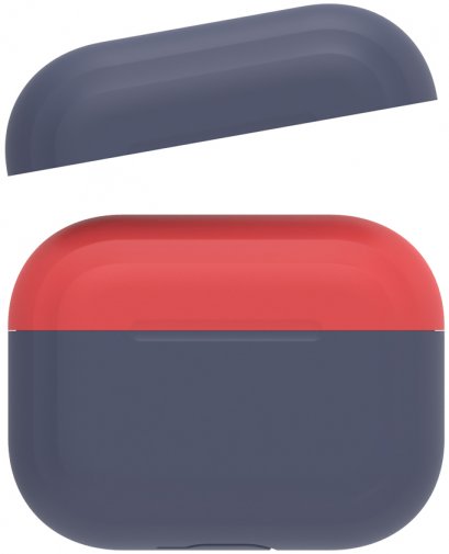 Чохол для Airpods Pro AhaStyle Silicone Case DUO Case for AirPods Navy Blue/Red (AHA-0P200-NNR)