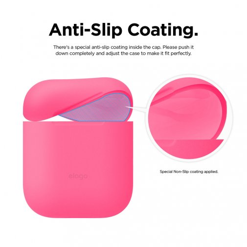 Чохол Elago for Airpods - Skinny Case Neon Hot Pink	(EAPSK-BA-NPK)
