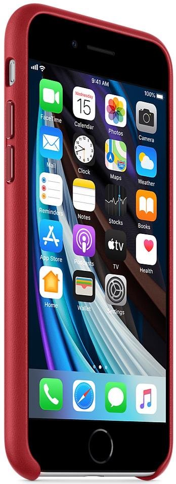 Чохол Apple for iPhone SE - Leather Case Red (MXYL2)