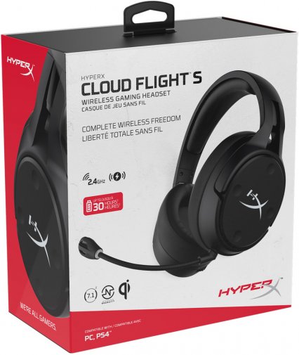 Гарнітура Kingston HyperX Cloud Flight S Wireless Black (HX-HSCFS-SG/WW)
