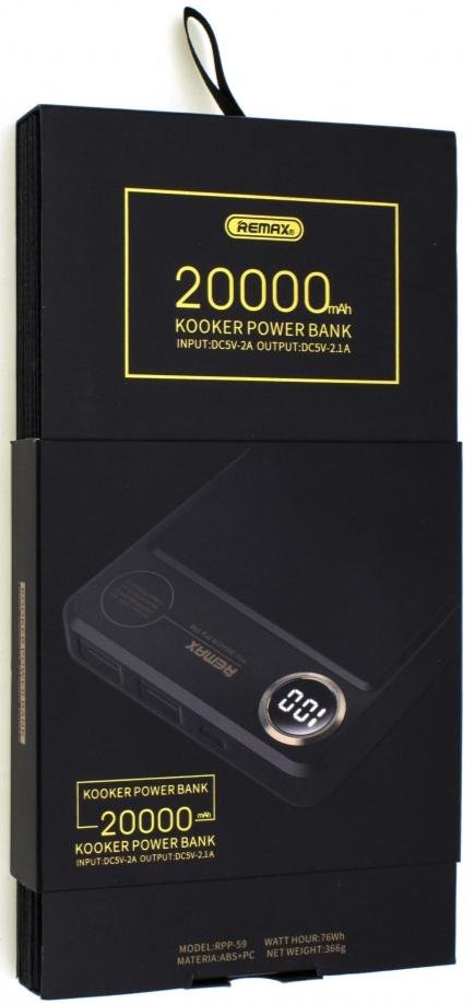 Батарея універсальна Remax RPP-59 20000mAh Black
