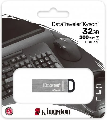 Фото: Флешка USB Kingston DT Kyson 32GB Silver/Black (DTKN/32GB) № 7 | KTC