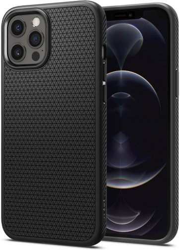 Чохол Spigen for iPhone 12/12 Pro - Liquid Air Matte Black (ACS01701)