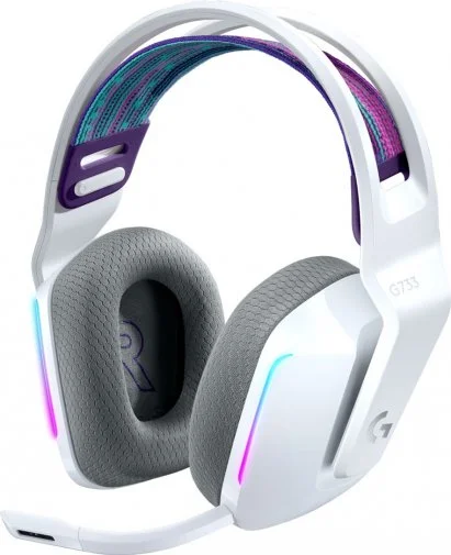 Фото: Гарнітура Logitech Lightspeed Wireless RGB Gaming Headset G733 White (981-000883) № 16 | KTC