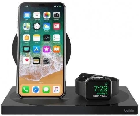 Фото: Бездротова зарядна станція Belkin 2in1 Wireless Pad/Stand/Apple Watch Black (F8J234VFBLK-APL) № 6 | KTC