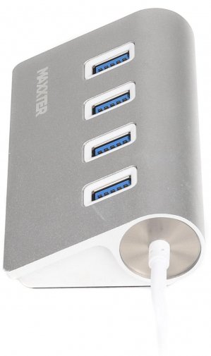  USB-хаб Maxxter HU3C-4P-01 Silver