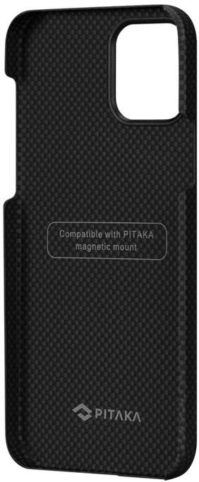 Чохол Pitaka for iPhone 12 - MagEZ Case Plain Black/Grey (KI1202M)