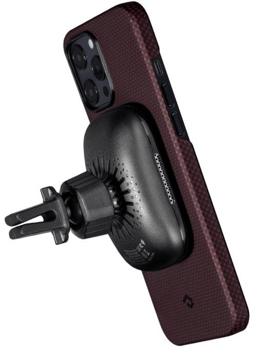 Чохол Pitaka for iPhone 12 Pro Max - MagEZ Case Black/Red Plain (KI1204PM)