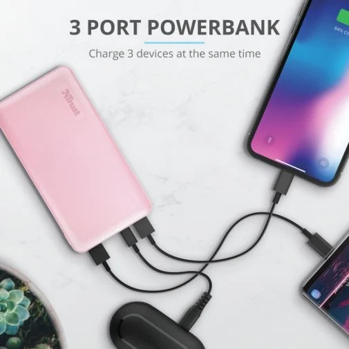 Фото: Батарея універсальна Trust Primo Ultra-thin 10000mAh Pink (23897_TRUST) № 17 | KTC