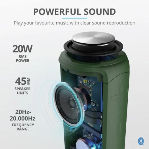 Фото: Портативна колонка Trust Caro Max Powerful Bluetooth Camo (23960_TRUST) № 17 | KTC