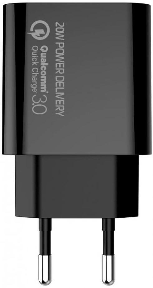 Зарядний пристрій ColorWay Power Delivery Port V2 Type-C 20W Black (CW-CHS026PD-BK)