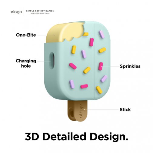 Чохол Elago for Airpods Pro - Ice Cream Silicone Hand Case Mint (EAPP-ICE-MT)