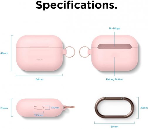 Чохол Elago for Airpods Pro - Silicone Hand Case Pink (EAPPOR-HANG-PK)