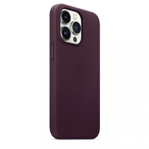 Чохол Apple for iPhone 13 Pro - Leather Case with MagSafe Dark Cherry (MM1A3)