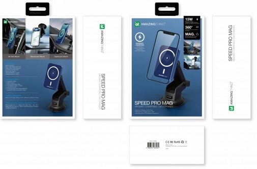 Кріплення для мобільного телефону AMAZINGthing Speed Pro Mag MagSafe Black (MSCC15WBU)