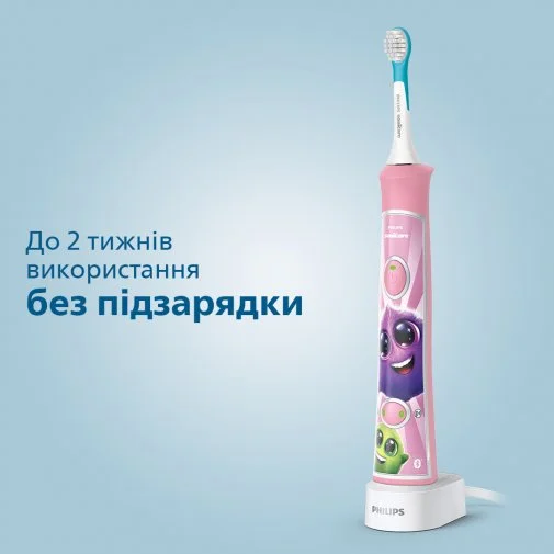Фото: Електрична зубна щітка Philips Sonicare For Kids Bluetooth Pink (HX6352/42) № 15 | KTC