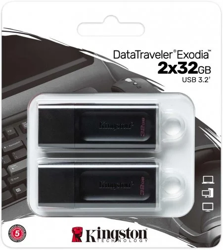 Фото: Флешка USB Kingston DataTraveler Exodia 32GB Black/White (DTX/32GB-2P) № 5 | KTC