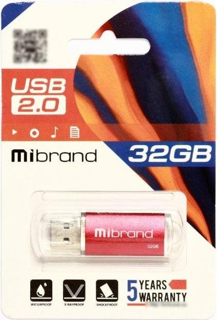 Флешка USB Mibrand Cougar 32GB Red (MI2.0/CU32P1R)