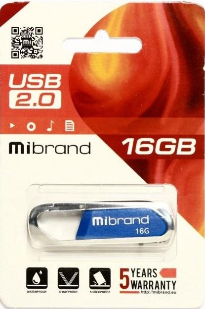 Флешка USB Mibrand Aligator 16GB Blue (MI2.0/AL16U7U)