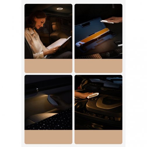 Автомобільна лампа Baseus Bright car reading light Black (CRYDD01-01)