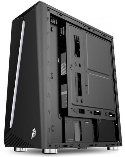 Корпус 1stPlayer R3-3R1 plus PS-600AX Black with window (R3-3R1+БП PS-600AX)