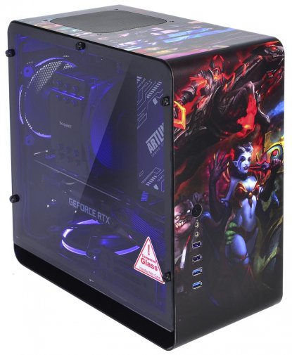 Корпус QUBE Eagle Dota 2 QueenLeoricDoom Black with window (QBX3M_WBNU3PD2Q)