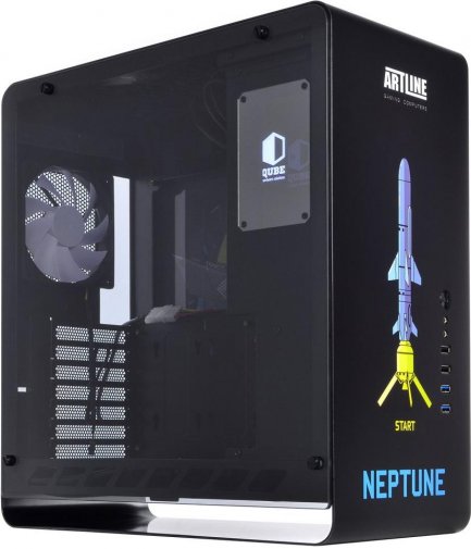 Корпус QUBE Hawk NeptuneUA Black with window (QBX4A_WBNU3PN)