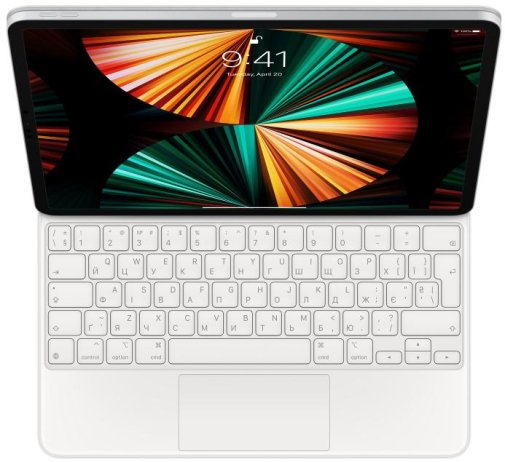 Чохол-клавіатура Apple Magic Keyboard for iPad Pro 12.9 inch 5gen - Ukrainian - White (MJQL3UA/A)