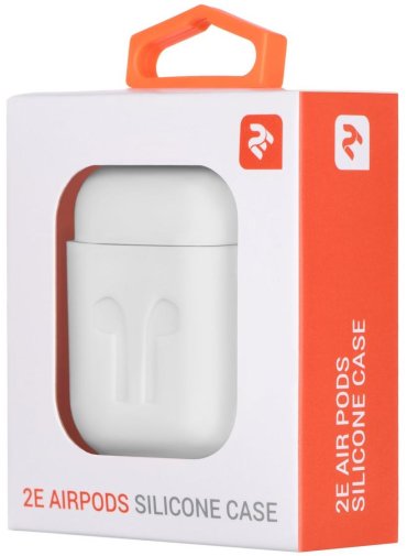 Чохол 2E для Apple Airpods - Pure Color Silicone Imprint (1.5mm) White