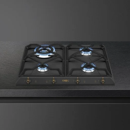 Фото: Газова варильна поверхня Smeg Coloniale Anthracite SRV864AOGH № 9 | KTC