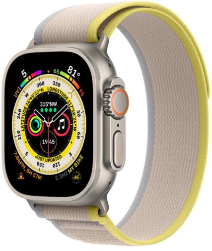 Смарт годинник Apple Watch Series Ultra 49mm Titanium Case with Yellow/Beige Trail Loop