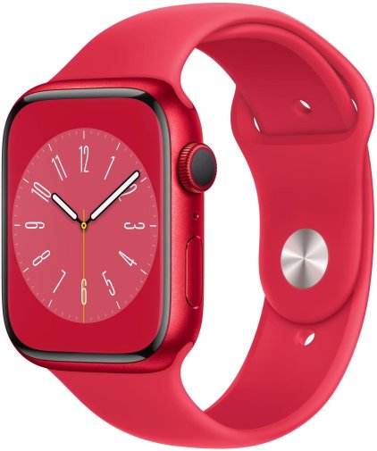 Смарт годинник Apple Watch Series 8 GPS 45mm PRODUCT Red Aluminium Case with RED Sport Band - Regular (MNP43)