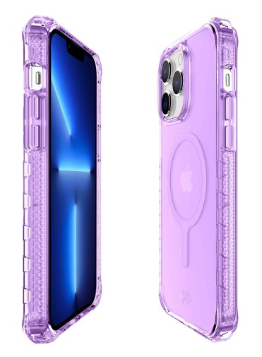 Чохол iTSkins for iPhone 14 Pro SUPREME R CLEAR with MagSafe Light Purple and Light Purple (AP4X-MGCLR-LPPR)