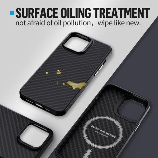 Фото: Чохол Blueo for iPhone 14 Pro Max - Armor Aramid Fiber Anti-Drop Case Black № 26 | KTC