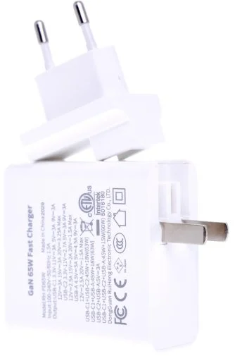 Фото: Зарядний пристрій Rock Space T31 GaN 65W Super Fast White (RH-PD65W) № 9 | KTC