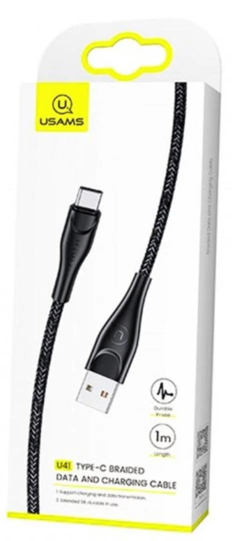 Фото: Кабель Usams US-SJ392 U41 2A AM / Type-C 1m Black (SJ392USB01) № 5 | KTC