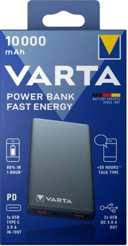 Батарея універсальна Varta Fast Energy 10000mAh 18W Gray (57981101111)