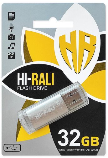 Флешка USB HI-Rali Rocket Series 32GB Silver (HI-32GBVCSL)