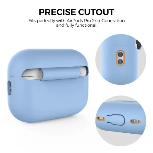Фото: Чохол for AirPods Pro 2 - Silicon Case DELIDIGI Sky blue № 9 | KTC