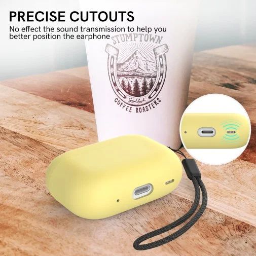 Фото: Чохол for AirPods Pro 2 - Silicon Case Two Parts Yellow № 12 | KTC